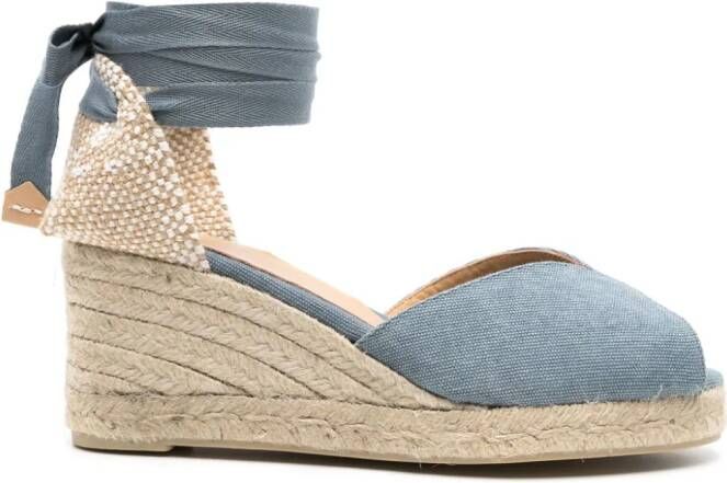 Castañer Bilina espadrilles met sleehak Blauw