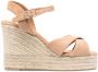 Castañer Blaudello espadrilles met sleehak Beige - Thumbnail 1