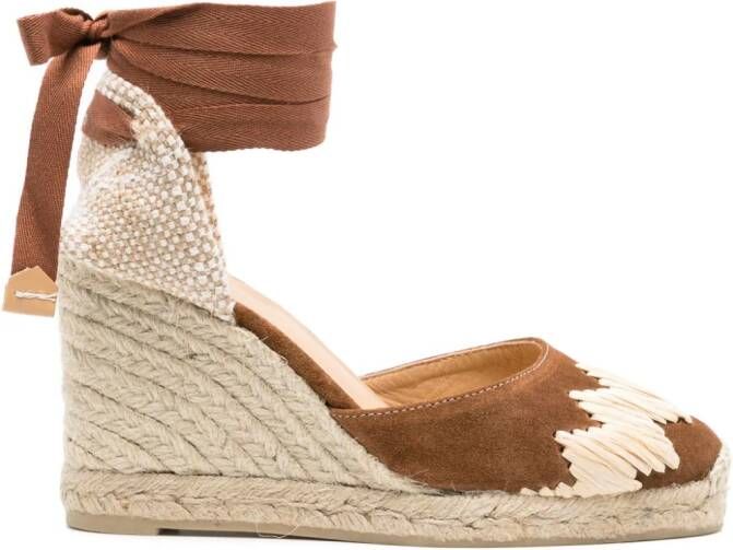 Castañer Cande espadrilles met sleehak Bruin