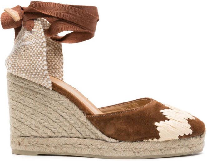 Castañer Cande espadrilles met sleehak Bruin