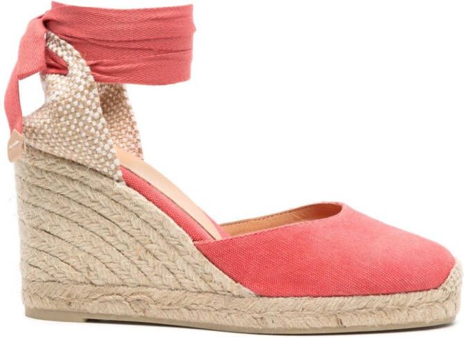 Castañer Carina 70mm espadrilles Rood