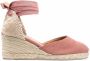 Castañer Carina espadrilles met sleehak Roze - Thumbnail 1