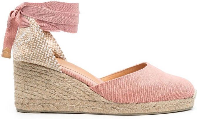 Castañer Carina pumps met sleehak Roze