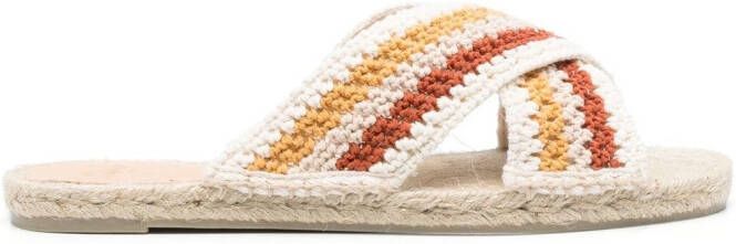 Castañer Espadrilles met gekruist bandje Beige