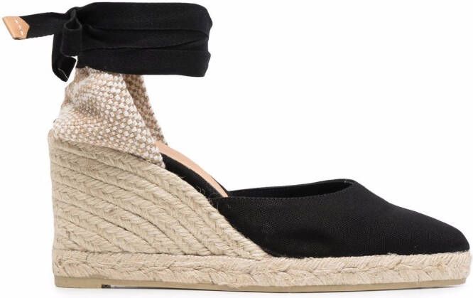 Castañer Espadrilles met plateauzool Zwart