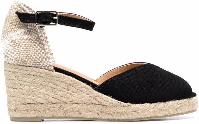 Castañer Espadrilles met sleehak Zwart