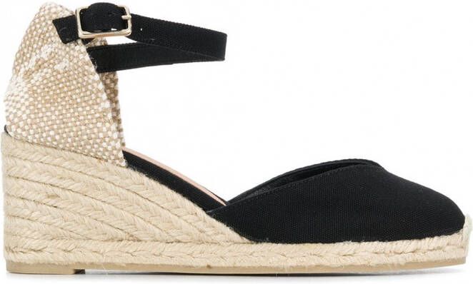 Castañer Espadrilles met sleehak Zwart