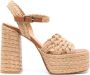 Castañer Faye geweven sandalen Beige - Thumbnail 1