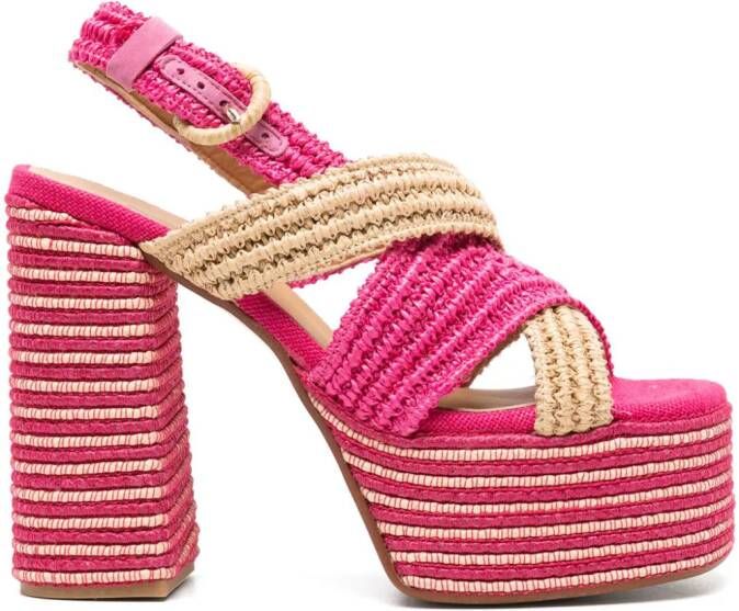 Castañer Fulvia sandalen met plateauzool Roze