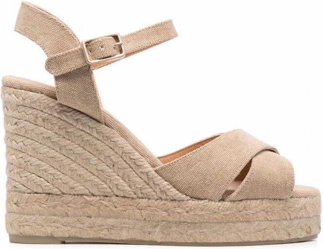 Castañer Geweven raffia espadrilles Beige