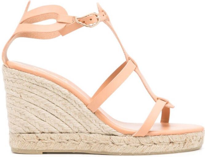 Castañer Espadrilles met sleehak Beige