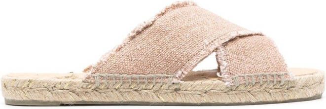 Castañer Palmera raffia sandalen Goud