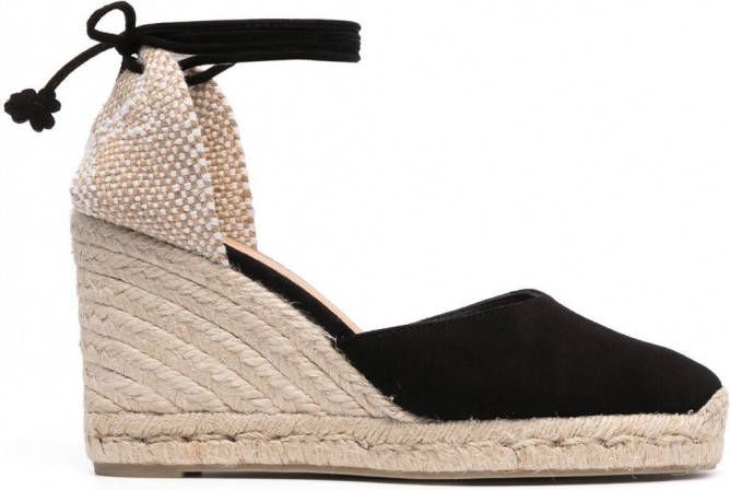 Castañer Espadrilles met plateauzool Zwart