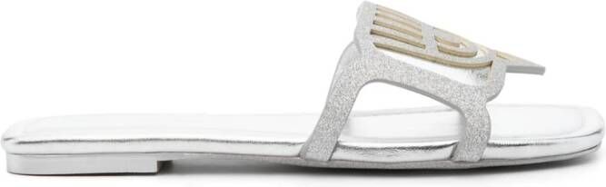 Chiara Ferragni Slippers met glitter Zilver