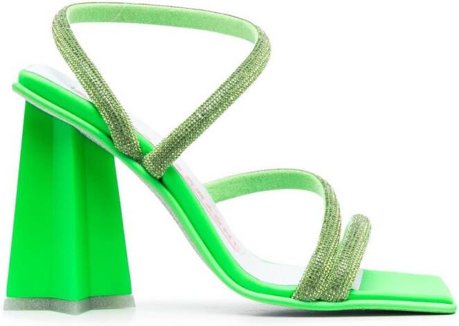 Chiara Ferragni Sandalen met kristallen bandje Groen