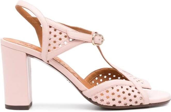 Chie Mihara 75 mm Bessy geperforeerde sandalen Roze