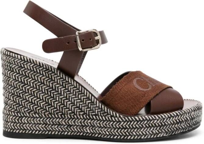 Chloé Espadrilles met logoprint Bruin