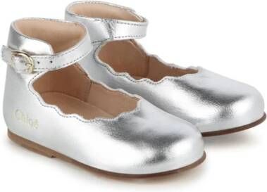 Chloé Kids Ballerina's met gesp Zilver