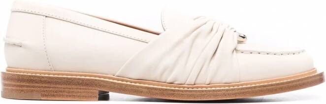 Chloé Leren loafers Beige