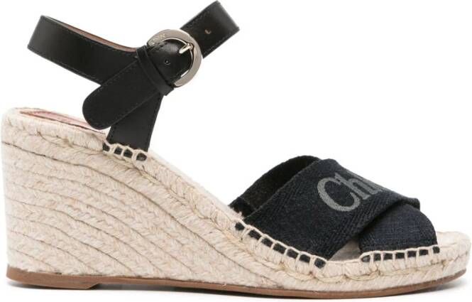 Chloé Espadrilles met geborduurd logo Zwart