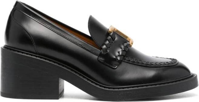 Chloé 60 mm Marcie leren loafers Zwart