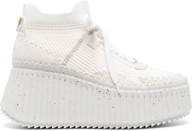 Chloé Nama sneakers met plateauzool Wit