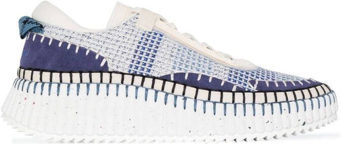 Chloé Nama sneakers met plateauzool Blauw