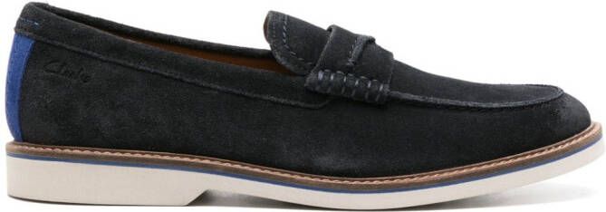 Clarks Atticus LTSlip suède loafers Blauw