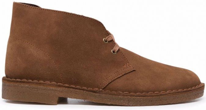 Clarks Originals Suède veterlaarzen Bruin