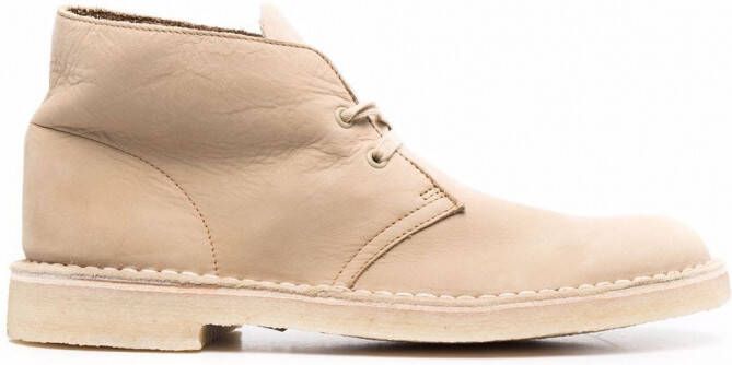 Clarks Originals Leren enkellaarzen Beige