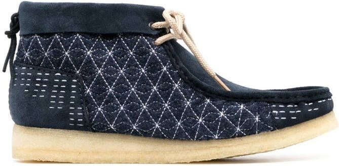 Clarks Originals Veterlaarzen met gestikt detail Blauw