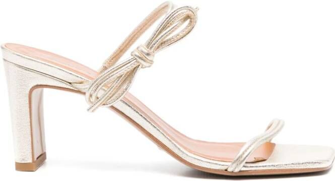 Claudie Pierlot 70mm metallic leren sandalen Goud