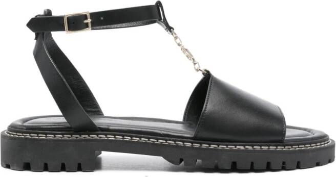 Claudie Pierlot Sandalen met T-bandje Zwart