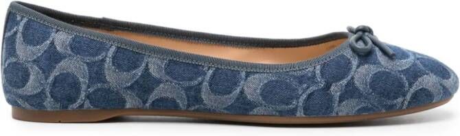 Coach Abigail denim ballerina's Blauw