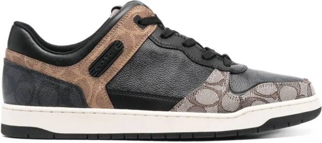 Coach C201 sneakers met monogram Zwart