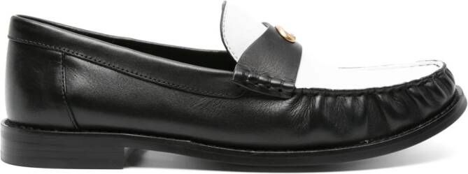 Coach Jolene leren loafers met logoplakkaat Zwart