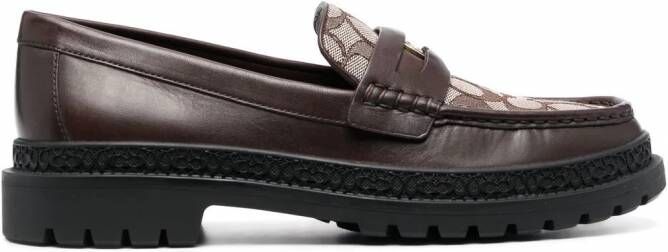 Coach Loafers met jacquard Bruin