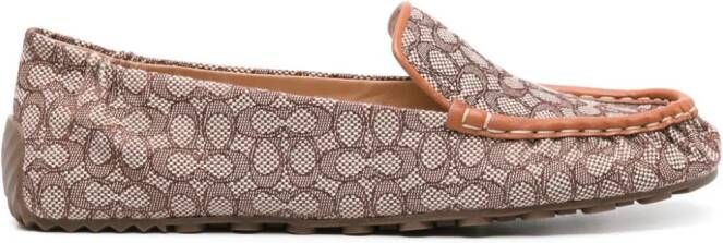 Coach Ronnie loafers met monogram jacquard Bruin