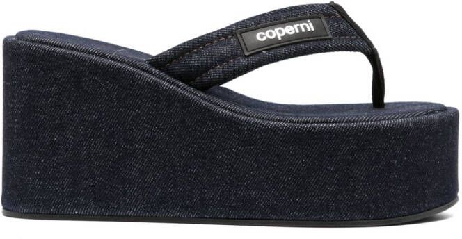 Coperni Denim teenslippers Blauw