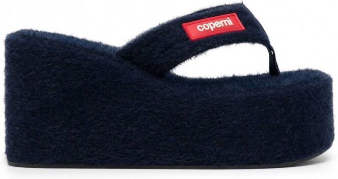 Coperni Teenslippers met sleehak Blauw