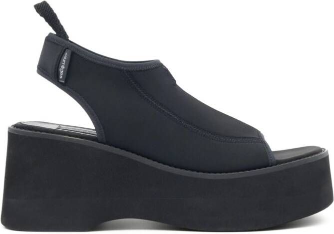 Courrèges Scuba Wave 90 mm sandalen met plateauzool Zwart