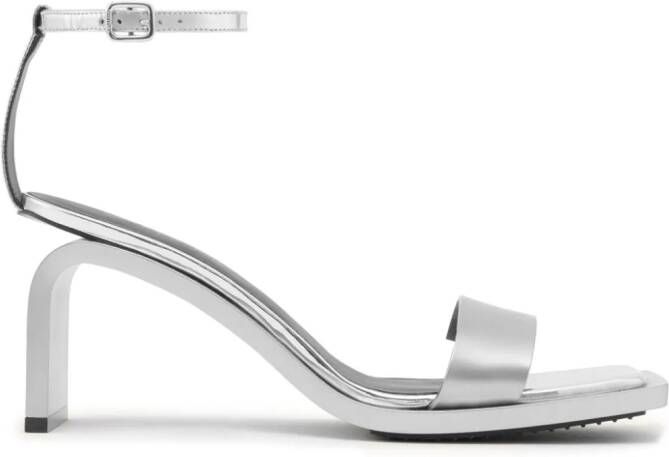 Courrèges Stream Mirror leren sandalen Zilver