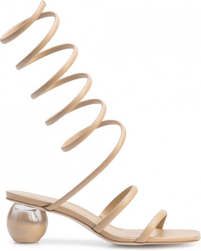 Cult Gaia Freya sandalen met wikkelbandjes Beige