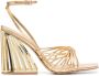 Cult Gaia Inka leren sandalen Goud - Thumbnail 1