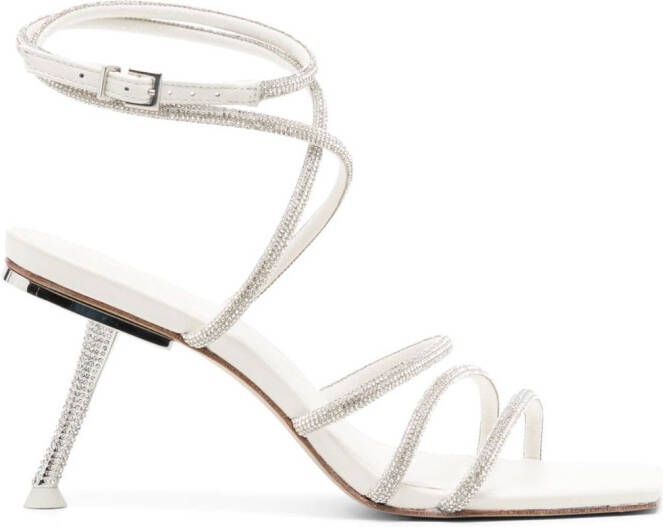 Cult Gaia Isa leren sandalen Zilver