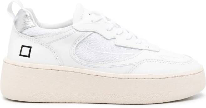 D.A.T.E. Sneakers met mesh vlakken Wit