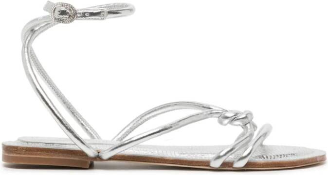 Dee Ocleppo Barbados leren sandalen Zilver