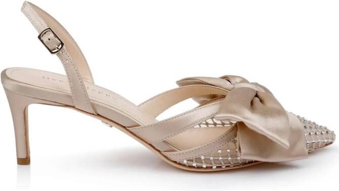 Dee Ocleppo Brazil satijnen slingback pumps Beige