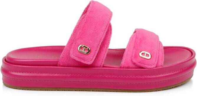 Dee Ocleppo Finland slippers met dubbele bandjes Roze