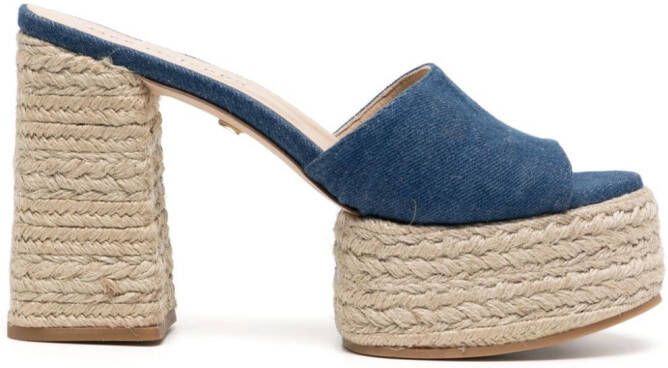 Dee Ocleppo Karmen espadrilles met plateauzool Blauw